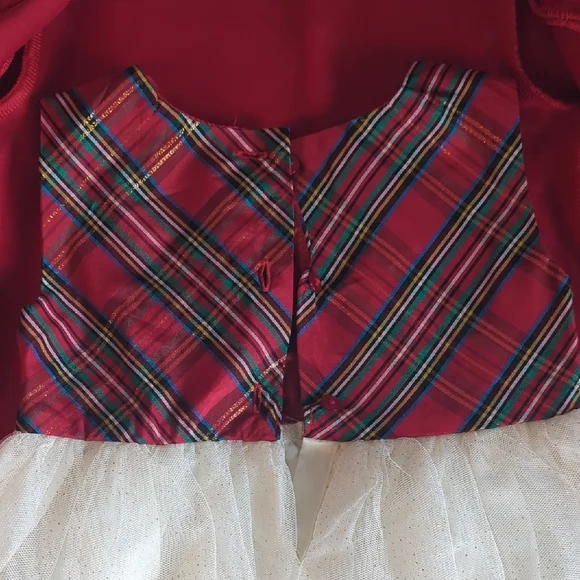 Girls' Red Coat with Faux Fur Collar - Picture 3 of 5